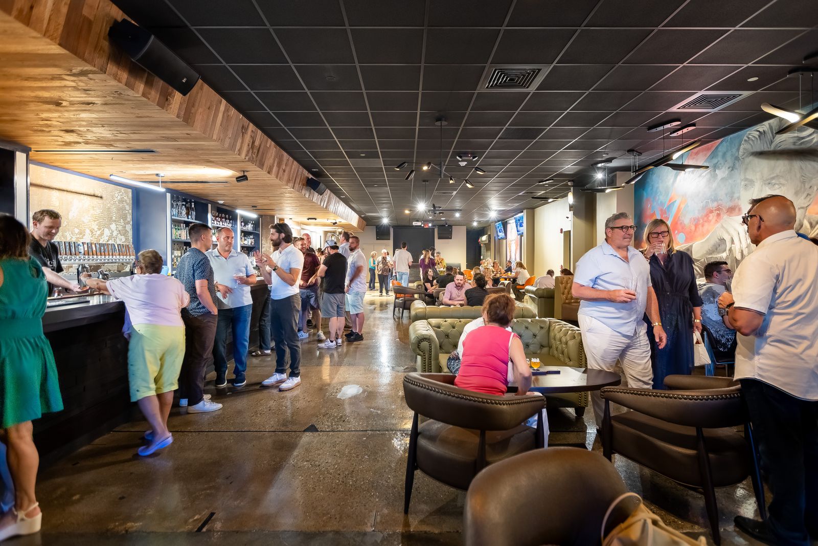 A packed room at Elicit Brewing Company, Fairfield CT